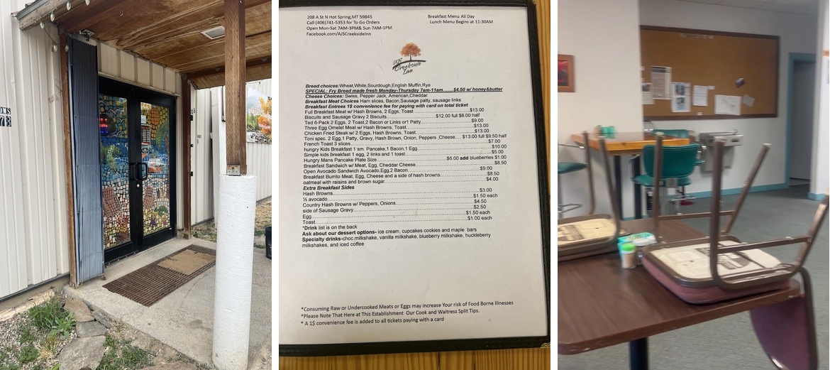 AJS Creekside Inn Menu